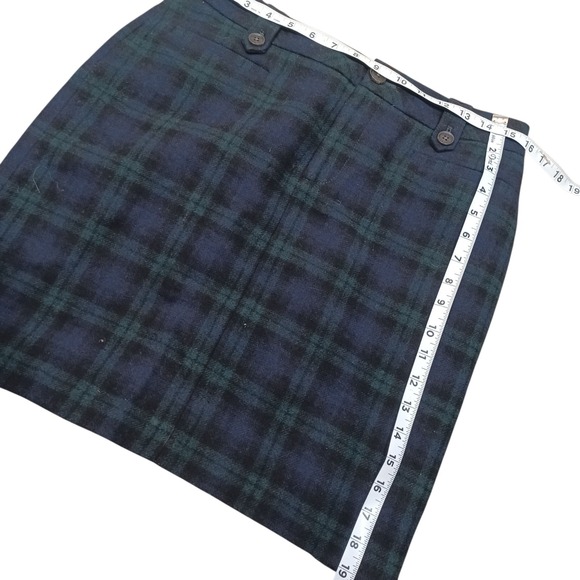 Eddie Bauer Black Watch Tartain Plaid Academia Geek Nerd Mini School Skirt 6 - Picture 3 of 8